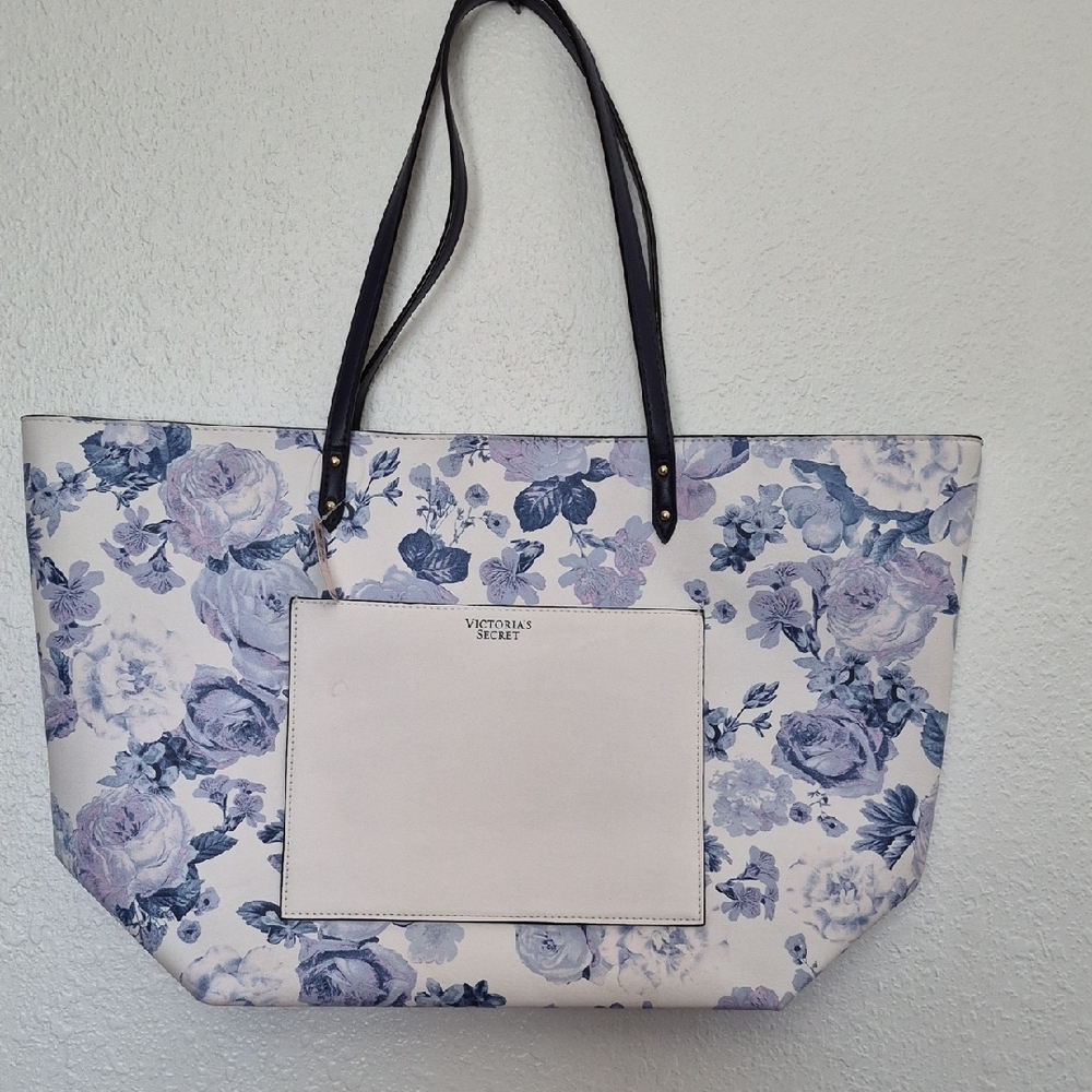 Victoria's Secret Blue Floral Tote